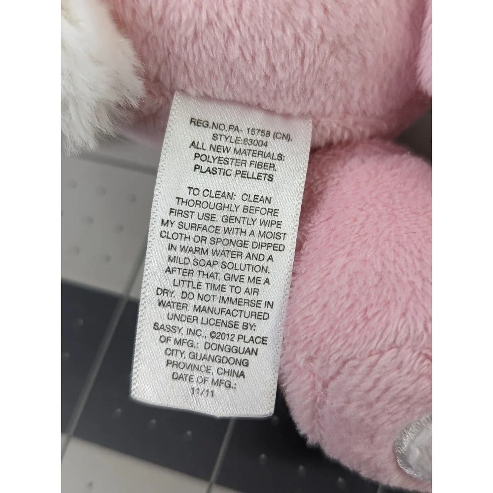 Carters Pink Rabbit Plush 10 Inch Rattle‎ Just One You Stuffed Animal Toy